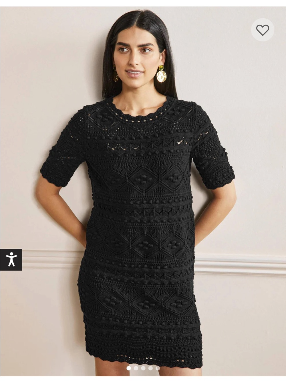 Boden Claudia Textured Knitted Dress—Sz 14